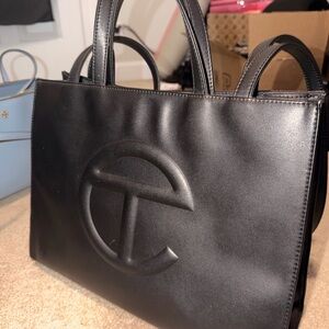Telfar Black Shopping Tote